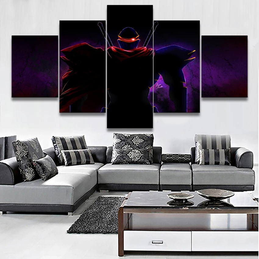 5 панелей современных декоративных домашних мальчиков Спальня Wall Art персонаж