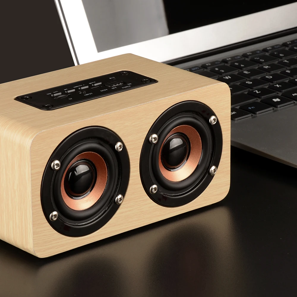 Bluetooth динамик W5 Red Wood Grain 4 2 двойной громкий s бас сабвуфер громкая связь с
