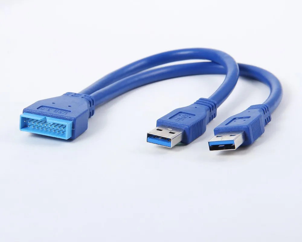 Настольный компьютер usb 3.0 20 pin папа к 2 a адаптер Коннектор для материнской платы