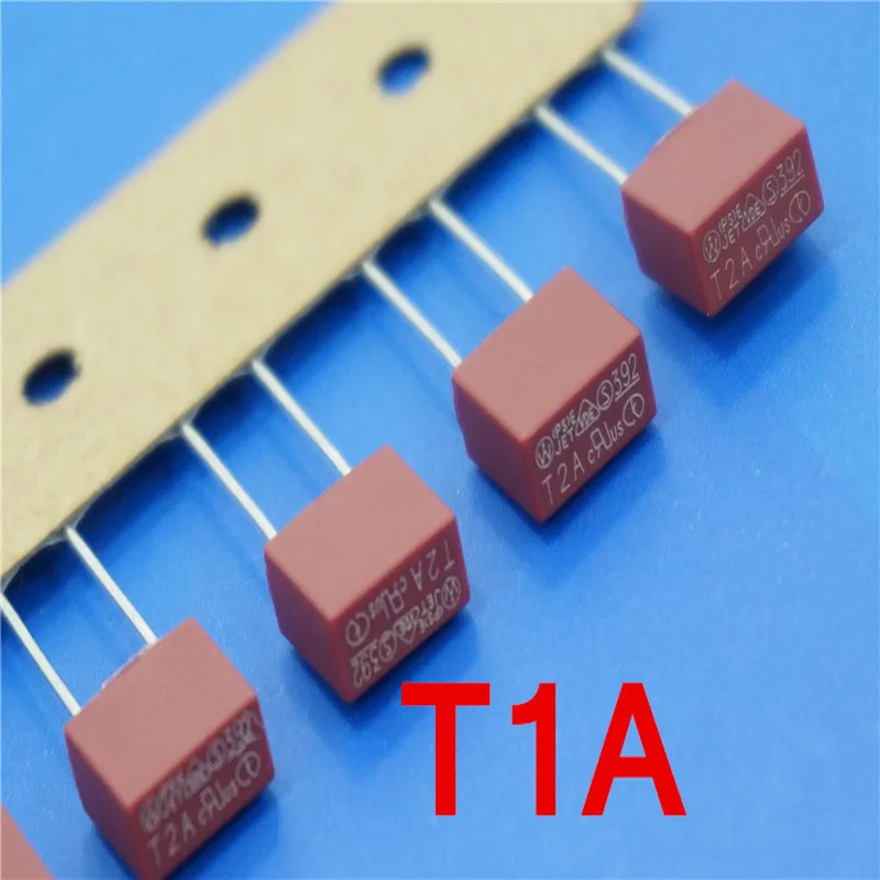 (10 шт./лот) T1A 250V TE5 медленный выдувной миниатюрный предохранитель одобренный UL VDE