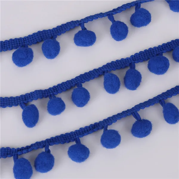 Royal Blue 5 ярдов 20 мм в ширину 20 цветов помпон шар планки ленты DIY Кукла Одежда Аксессуары домашняя Подушка кружевные аксессуары для занавесок - Цвет: Royal Blue