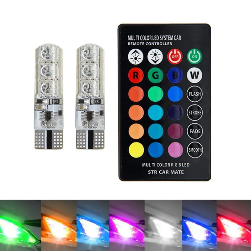 СВЕТОДИОДНЫЙ Автомобильный купольный светильник для чтения RGB T10 2 шт.