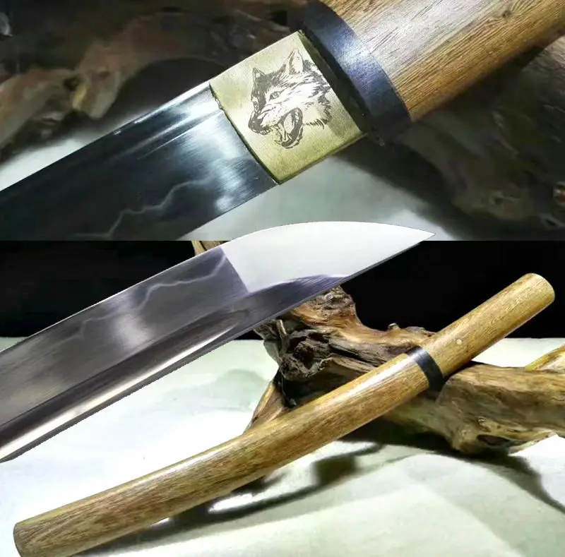 Очень острый японский меч вакидзаси Танто самурайский Катана T10 стальная глина