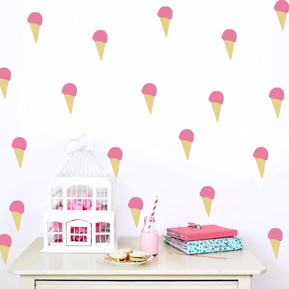 Виниловые настенные наклейки с мороженым DIY адгезивы для детских комнат