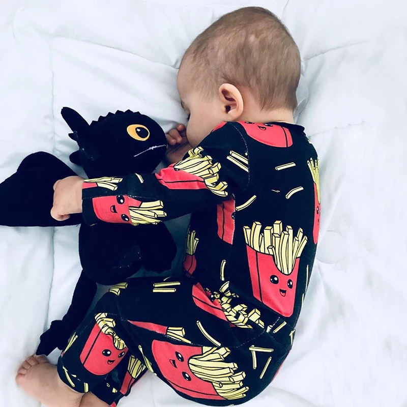 Детские комбинезоны с рисунком картофеля фри колы 100% хлопок Одежда для