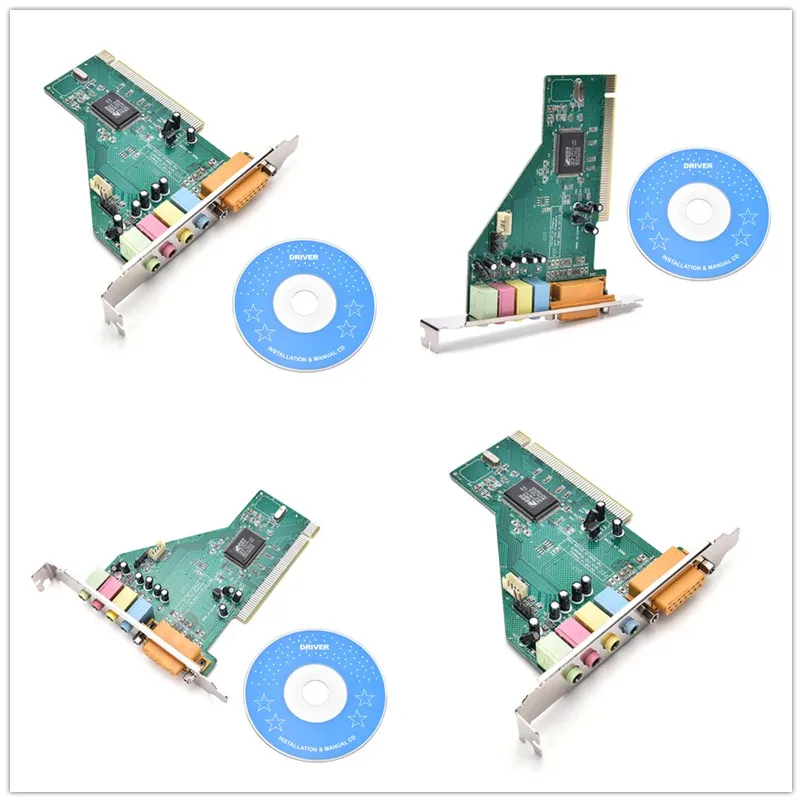 1 шт. 4 канала 5 объемный 3D ПК PCI XP/7/8/10 звуковая аудиокарта с игровым MIDI портом