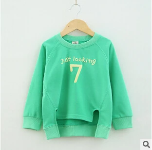 Модные детские свитшоты для девочек Осенняя однотонная Милая Детская толстовка