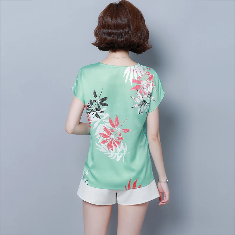 Женские блузки повседневные женские топы Новинка лета 2019 Цветочная рубашка