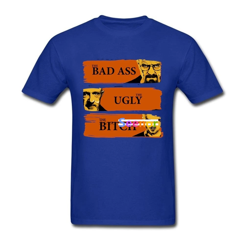 Новый Хип-хоп футболка Breaking Bad Для мужчин Косплэй Хлопок Crewneck плюс Размеры Мода Ass