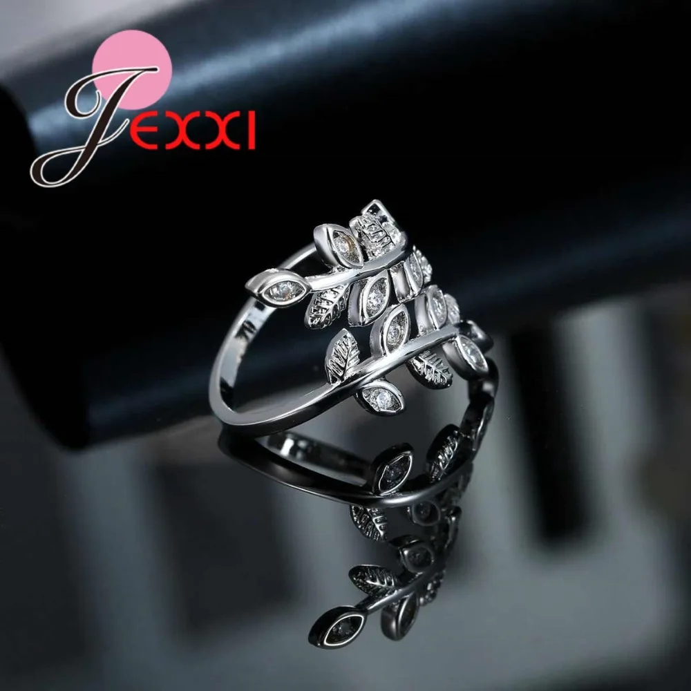 Женское кольцо из серебра 925 пробы с фианитом|wedding engagement ring|leaf ringengagement ring |