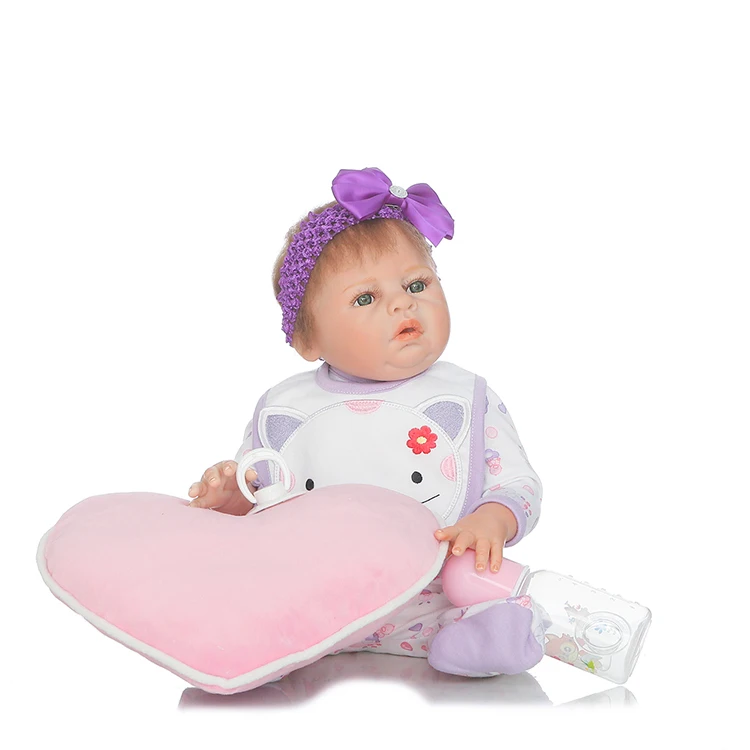 Reborn Baby Doll Реалистичная силиконовая 50 см 20 дюймов для новорожденной девочки милый