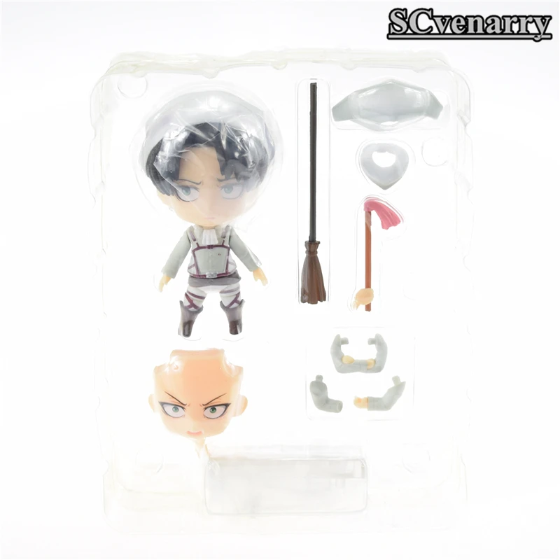Аниме атака на Титанов Nendoroid 417 Levi Очищающая версия ПВХ экшн фигурная Смола