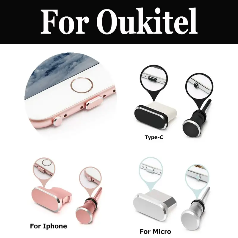 Комплект пылезащитных заглушек Usb Type-C + разъем для наушников 3 5 мм Oukitel U7 Max U16 MAx C5 Pro
