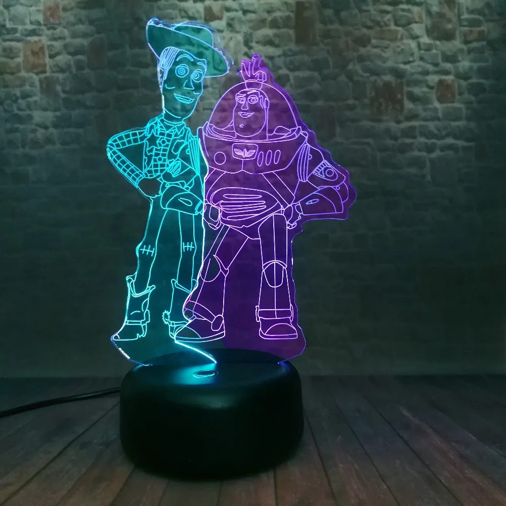 Игрушка история Базз светильник год Вуди шериф ночной Светильник СВЕТОДИОДНЫЙ