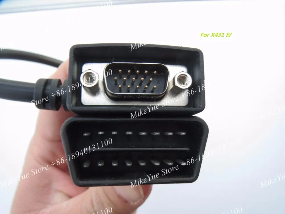 100% ORIGINAL for LAUNCH X431 IV Mitsubishi Hyundai -12+16 OBD II Cable OBDII Adaptor 12 16 OBD2 Cables 2 | Автомобили и