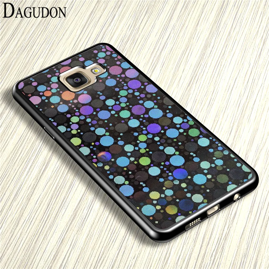 DAGUDON Case For Samsung Galaxy a5 2016 A510 PU Leather Laser Polka Dots Point Cases for A5 Silicon Back Cover |