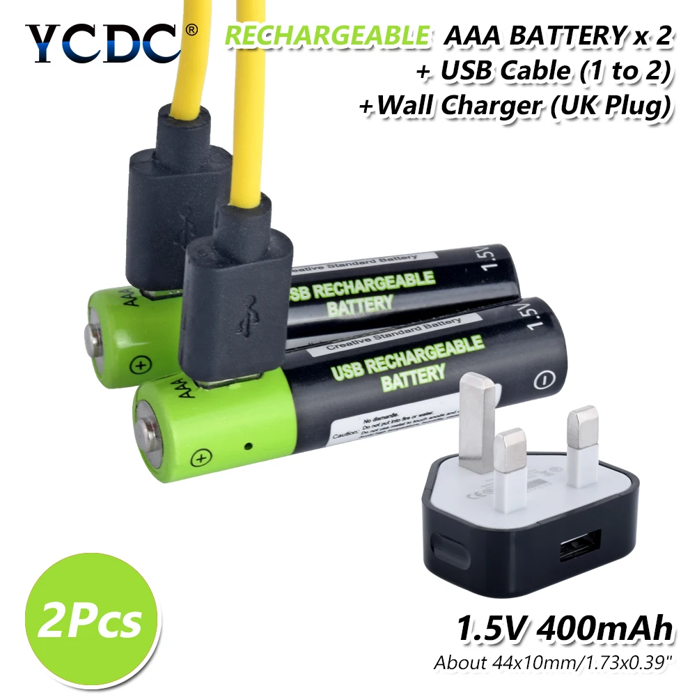 2Pcs UKcharger cable USB перезаряжаемая батарея Lipo 400mAh AAA зарядное устройство кабель игрушки удаленные аккумуляторы с контроллером литий-полимерная li-po батарея - Цвет: 2Pcs UKcharger cable