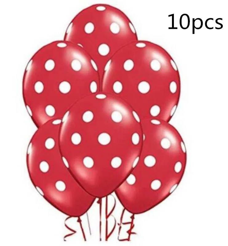 10pcs red latex 112 см гигантский Микки Минни Маус фольгированный шар мультфильм день рождения украшения дети ребенок душ вечерние игрушки - Цвет: 10pcs red latex