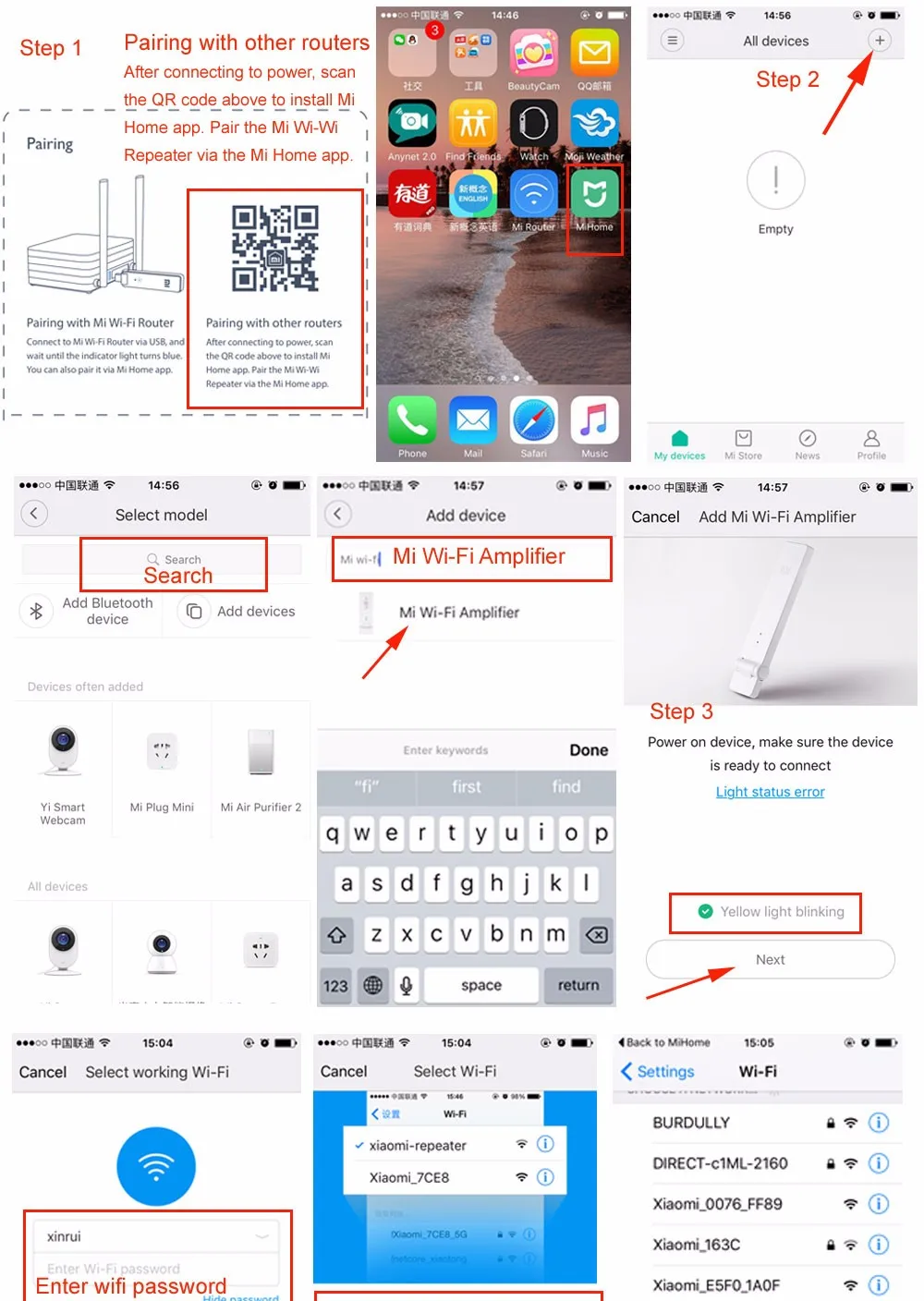 Xiaomi wifi повторитель 2 усилитель расширитель 2 Универсальный Repitidor Wi-Fi удлинитель 300 Мбит/с 802.11n беспроводной wifi Расширенный сигнал