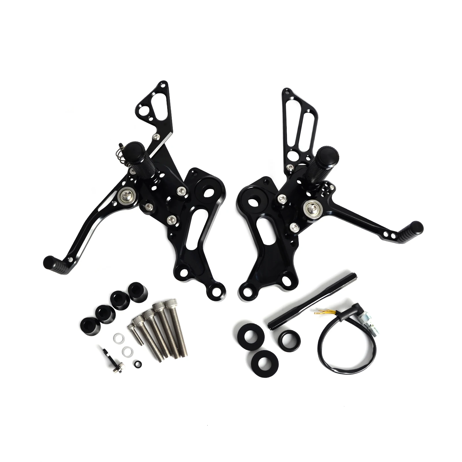 CNC Регулируемые подножки Rearset подножки задние наборы с переключателем тормозной светильник для Ducati Monster 696 796 1100 S EVO 2008-2013