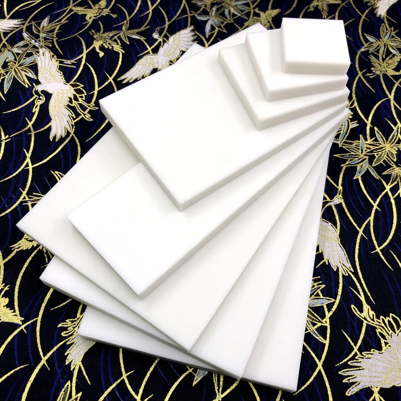 

8PCS / set DIY manual stamp engraving rubber stamp moonlight white jelly rubber brick rubber stamp carving