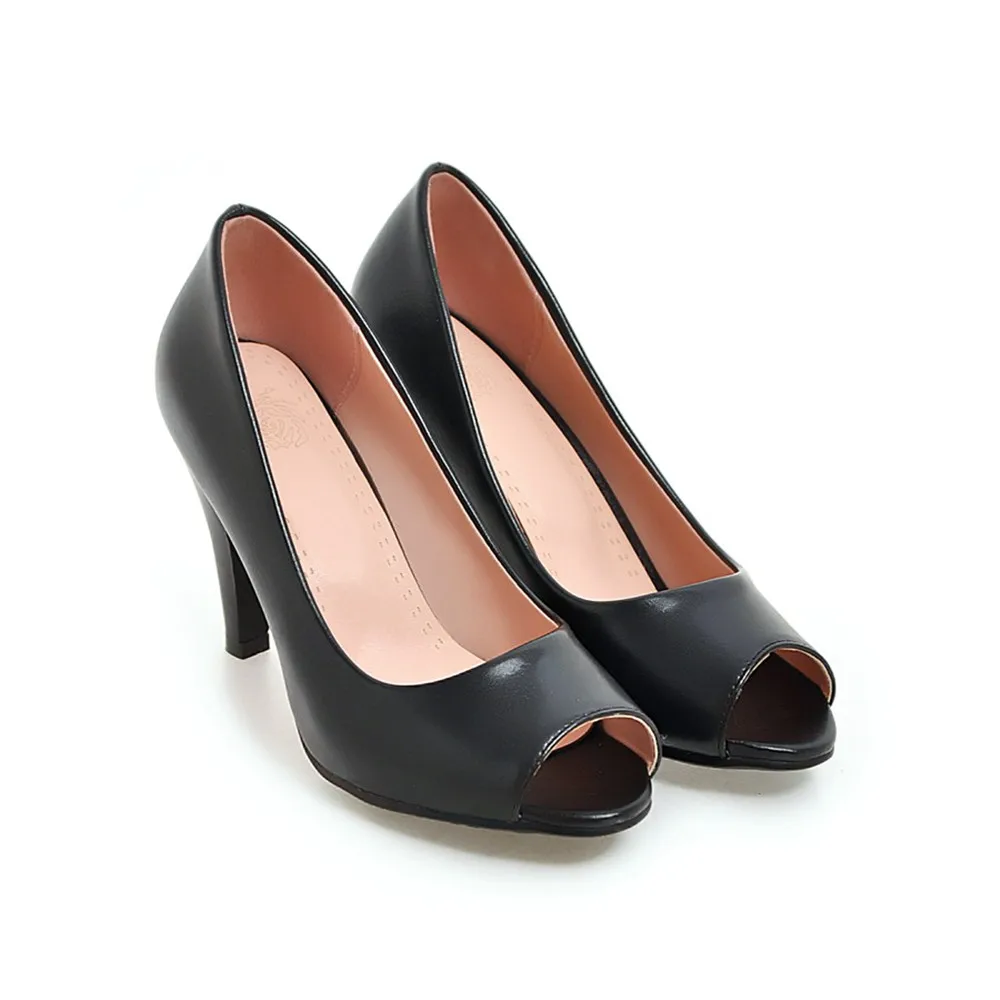 

Smeeroon 2020 big size 33-43 new fashion pumps women shoes elegant peep toe summer shoes shallow simple high heels shoes woman