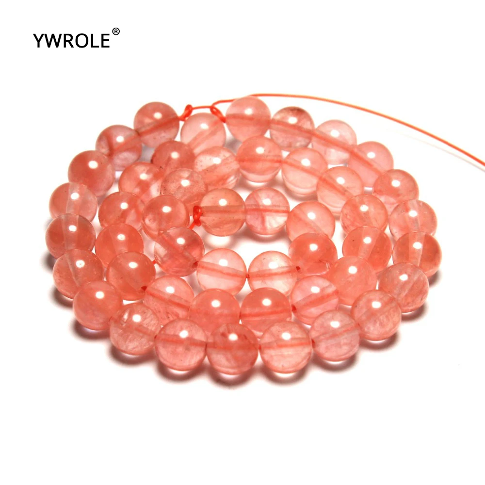 Круглые Бусины Из Красного арбуза для изготовления ювелирных изделий материал
