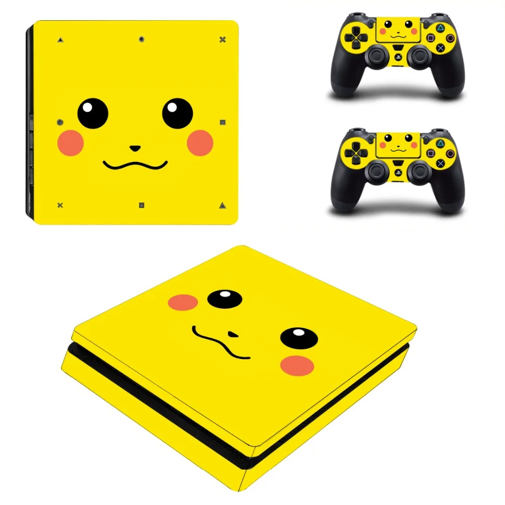 Виниловые наклейки Pokemon GO Pikachu PS4 для консоли Playstation 4 и 2 контроллеров PS4|Наклейки| |