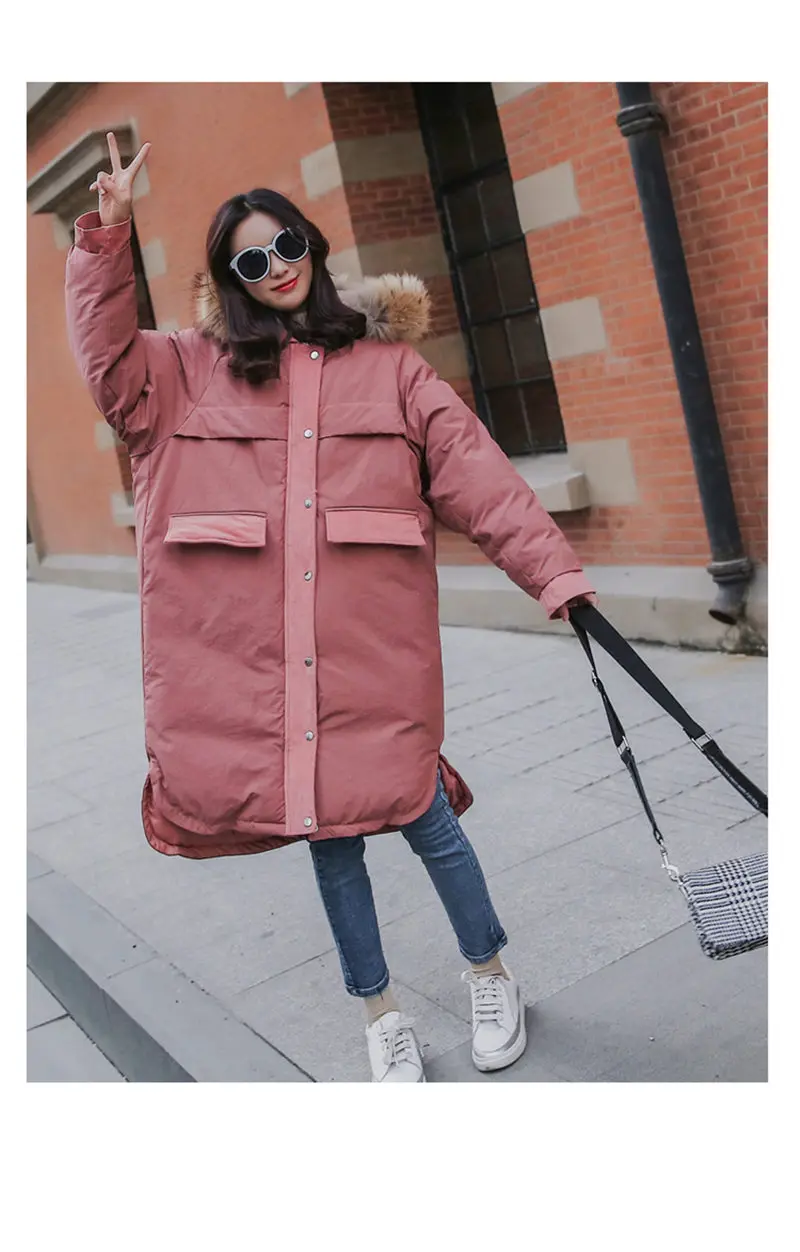 Manteau femme, Женское пальто с меховым капюшоном,, осенне-зимние пальто и куртки, женская теплая длинная куртка, парка с хлопковой подкладкой, Mujer A967