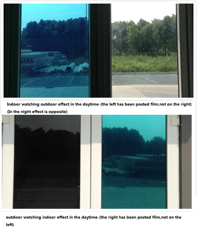 Изоляционная пленка для окна синего и серебряного цвета светоотражающая с