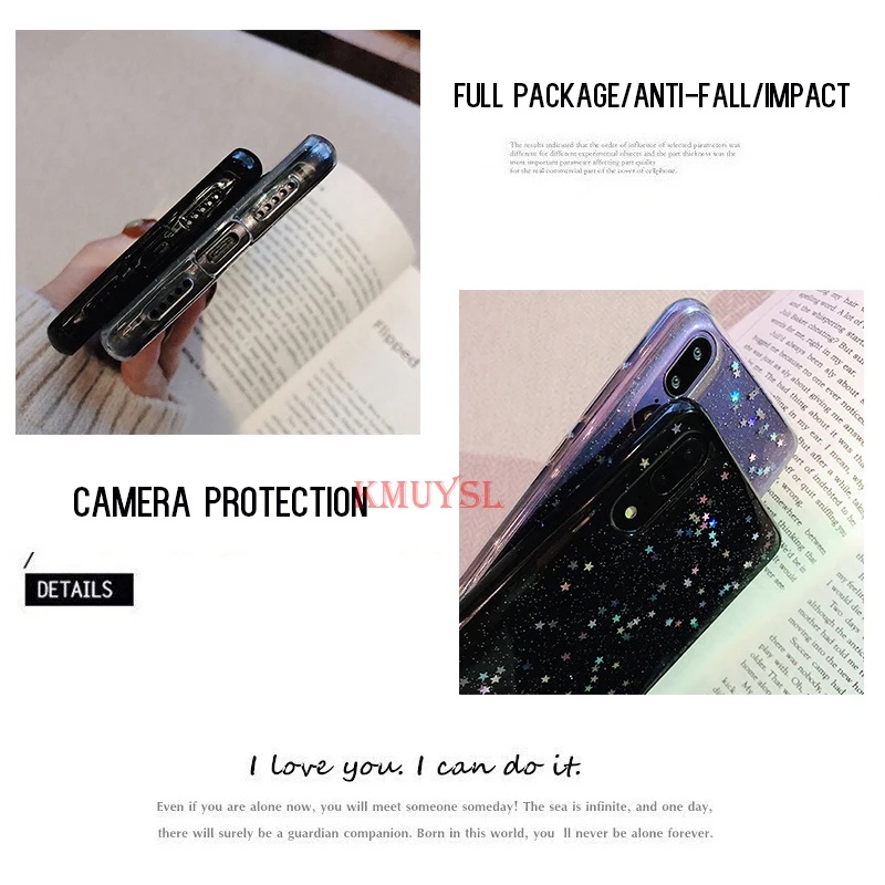 Блестящий блестящий чехол Dream Sky для huawei P Smart P20 Pro Lite, мягкий силиконовый чехол для Honor 7C 10 9 8 mate 10 P8 P9 Lite