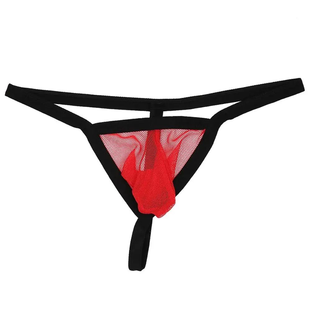 Мужские купальники сексуальное нижнее белье бикини стринги прозрачные трусы