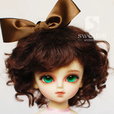 Аксессуары для шарнирных кукол короткие Кудри BJD/SD в комплект не входит кукла