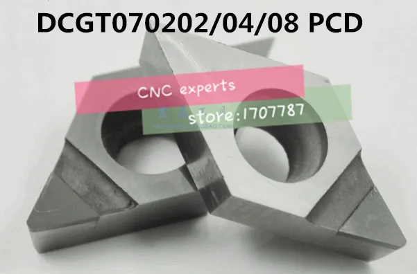 Бесплатная доставка 2 шт. DCGT070202/DCGT070204/DCGT070208 PCD вставки CNC алмазная вставка для