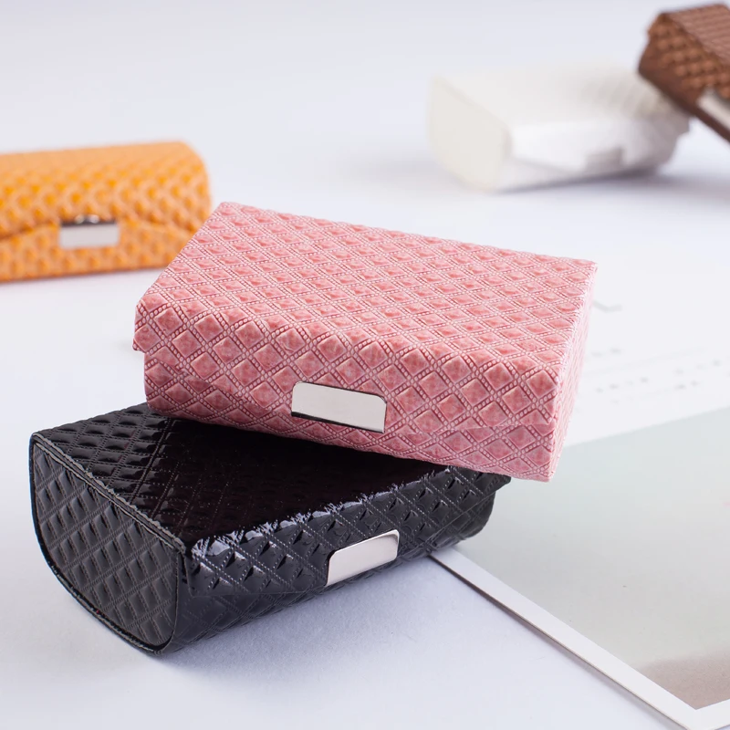 Женская шкатулка для губной помады украшений с зеркалом большой объем