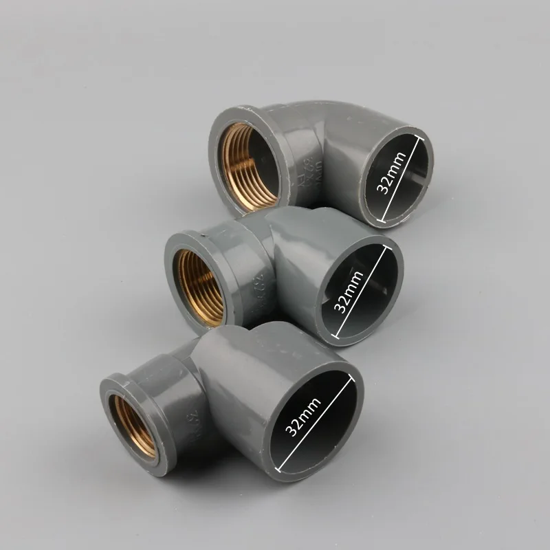 2 шт. ПВХ 32mm-1/2,3/4,1 дюймов Разъем Садовый фитинг для полива 1/" 3/4" " латунь поток L- тип адаптер для воды ПВХ трубы