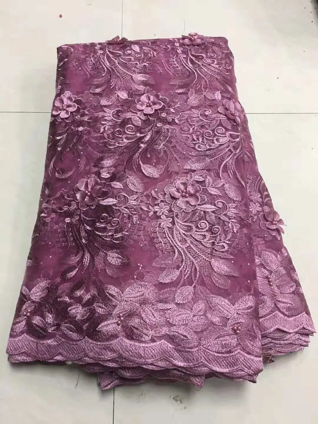 Blue African Laces Fabric Embroidered Nigerian Guipure French Lace High Quality 2017 Net A802 | Дом и сад