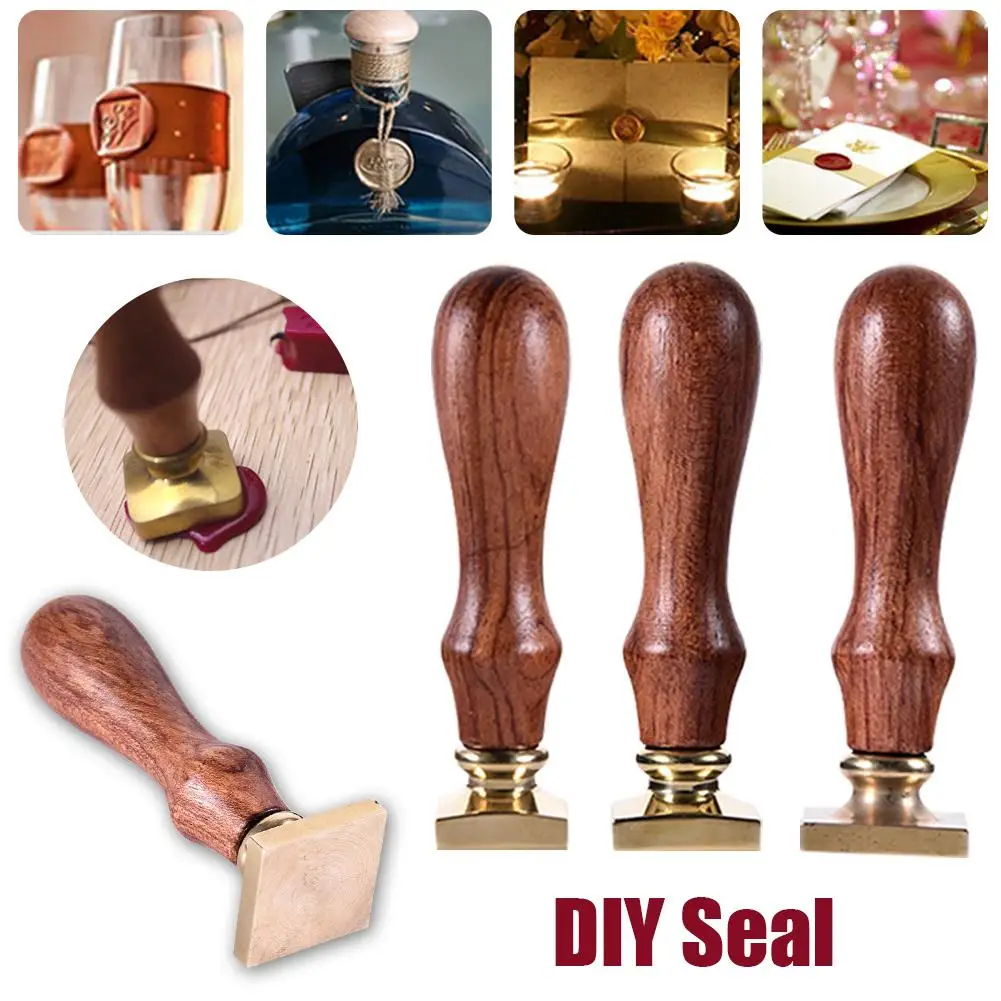 Fire Paint Sealing Wax Stamp Tool Blank Copper Head Rosewood Handle Practical Study Room And Office Stamping Tools | Дом и сад