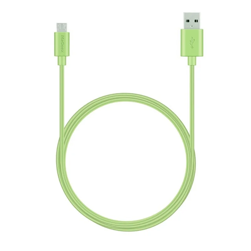 Зеленый MaGeek 6 футов/1,8 м микро USB кабель высокоскоростной синхронизировать мобильный телефон кабели для samsung Xiaomi LG Android - Цвет: Зеленый