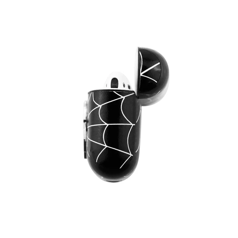 Кожаный чехол airpods для наушников Apple Bluetooth роскошный защитный со спайдерменом