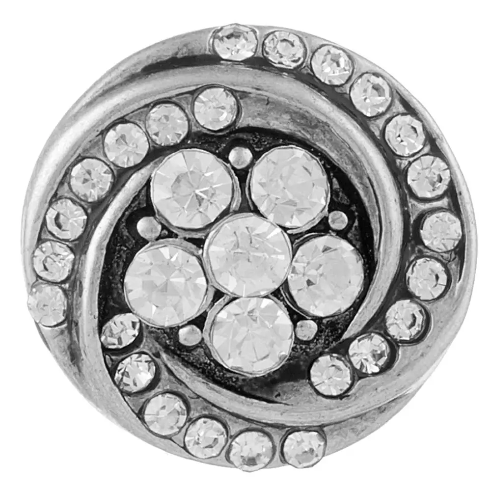 9 шт./лот горячая Распродажа Модный 18 мм белый оснастка Кнопка ювелирный имбирь