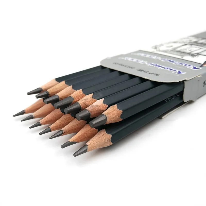 

14 pcs/lot Sketch and Drawing Pencil Set HB 2B 6H 4H 2H 3B 4B 5B 6B 10B 12B 1B