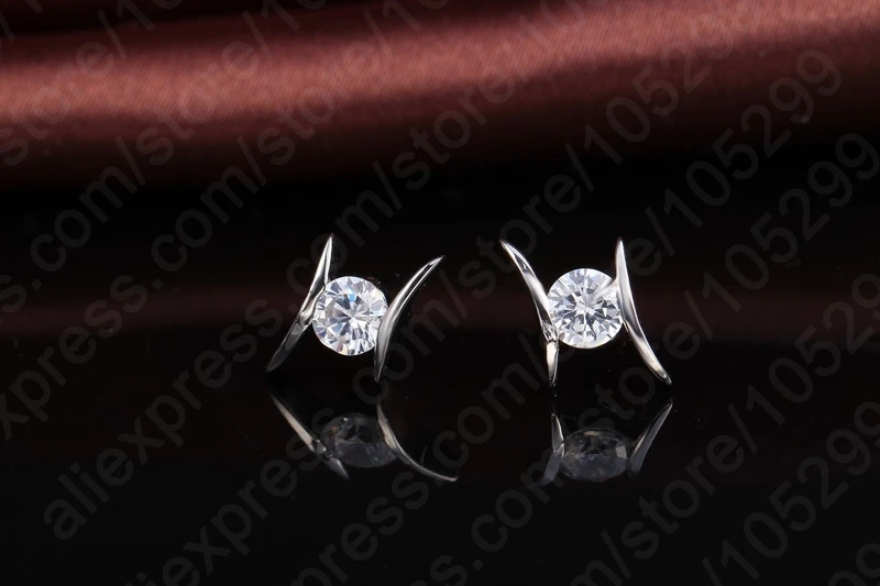 Модные блестящие ювелирные изделия CZ набор из стерлингового серебра 925 пробы