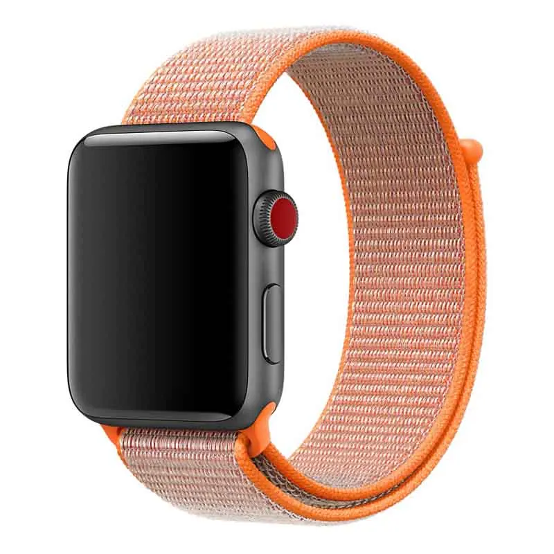 12-Orange Ремешок на запястье для Apple Smartwatch Band спортивные часы серии 4/3/2/1 наручных часов iwatch 38 мм 42 мм мягкий нейлон браслет смарт-браслет аксессуары - Цвет: 12-Orange