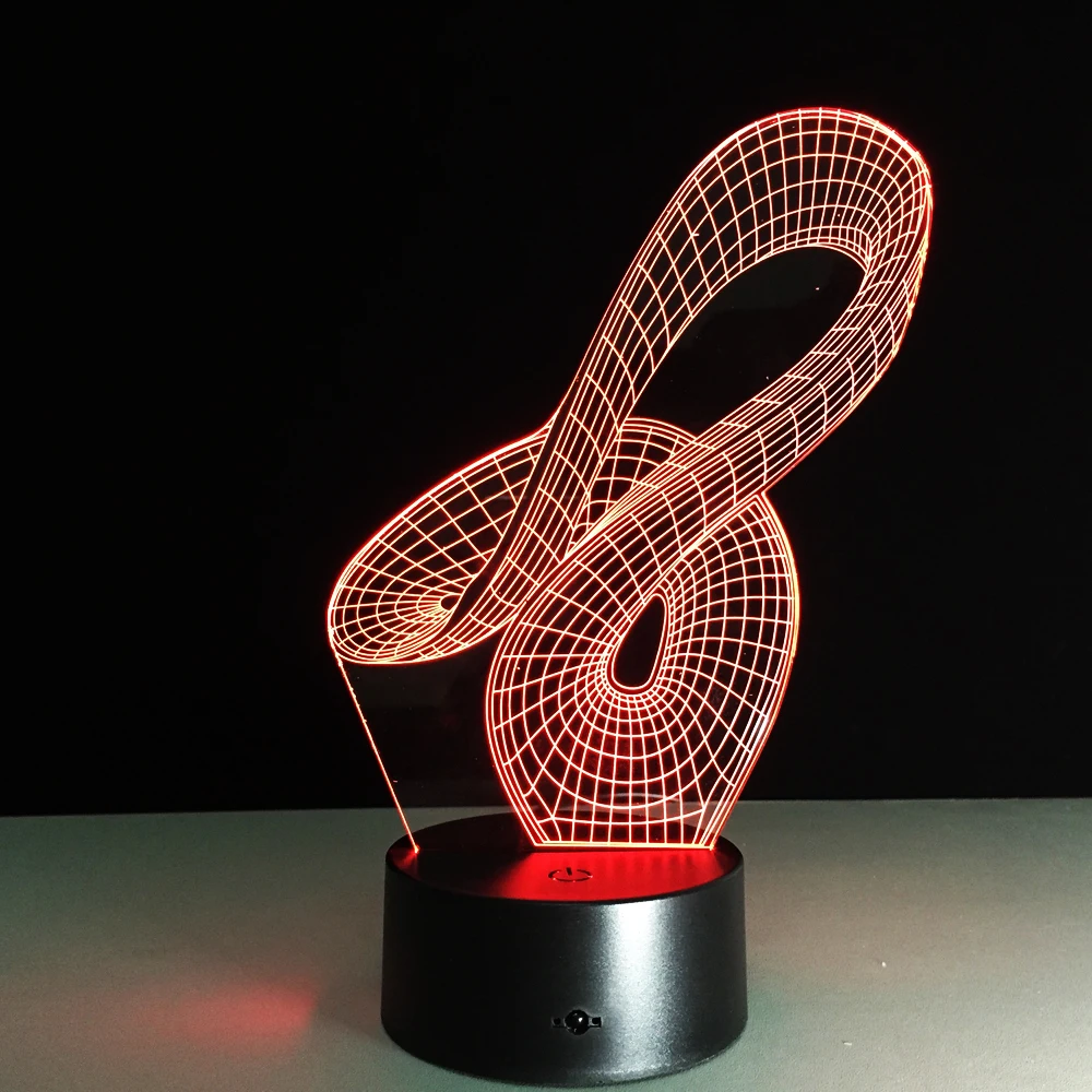 

Abstract Geometrical Artistic 3D LED USB Lamp Creative Artistic Fashion Night Light Fashion Design Home Decoration Bulb RGBW