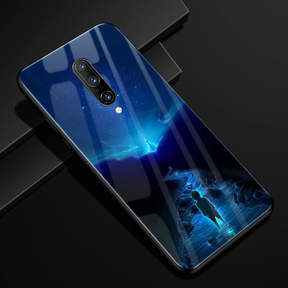 Heaven Чехол из закаленного стекла для Oneplus 7 Pro, роскошный защитный противоударный силиконовый чехол из ТПУ+ стекло для Oneplus 6 T, чехол s 1+ 7 6T - Цвет: Heaven