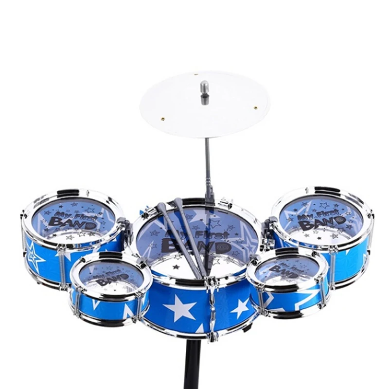 Детский джазовый ударный барабан 5 барабанов набор ударных музыкальных
