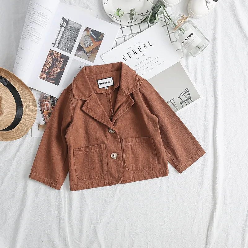 Модный новый детский Блейзер пальто новинка 2019 повседневный блейзер для