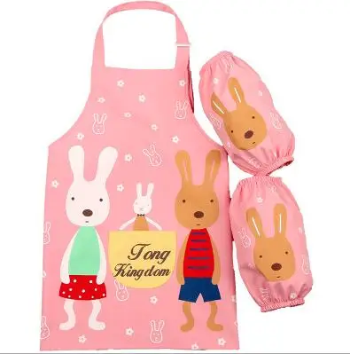 Cartoon Animals Children Baby Todders Waterproof Sleeveless Painting Smock Bibs Apron Cotton Feeding Baberos Bavoir Clothing | Детская