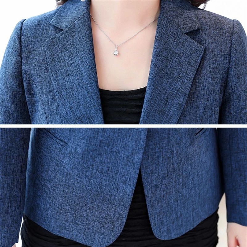 Женский деловой костюм M20 блейзер на одной пуговице с отложным воротником весна